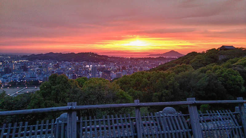Coucher de soleil sur Matsuyama